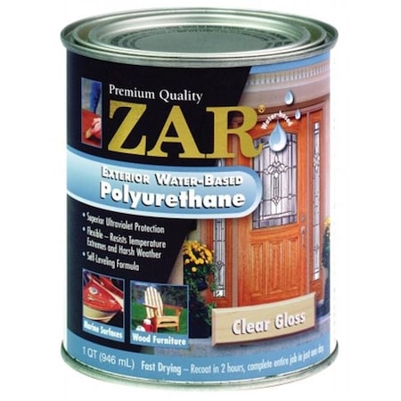 United Gilsonite United Gilsonite 1 Quart Clear Gloss Zar Exterior Water Based Polyurethane 326 32612